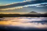 Sunrise Over Val D"orcia Stock Photo