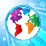 Background Globe Indicates Planet Globalize And Backgrounds Stock Photo