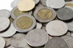 Baht Thai Coins Stock Photo