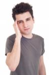 Man With Headache Stock Photo