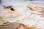 View Of Mammoth Hot Springs Stock Photo