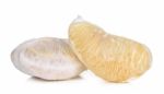 Slice Pomelo Isolated On The White Background Stock Photo