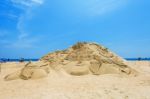 Busan, South Korea - June 1: Sand Sculptures At The Busan Sand Festival On June 1, 2015 In Busan, South Korea Stock Photo