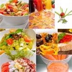 Healthy Vegetarian Vegan Food Collage Stock Photo