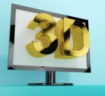 Three Dimensional Television Stock Photo