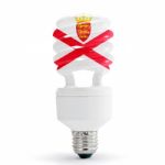 Flag Of Jersey On Bulb Stock Photo