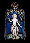 Religious Stained Glass Window Stock Photo