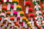 Seoul, South Korea - May 9 : Bongeunsa Temple With Hanging Lanterns For Celebrating The Buddha's Birthday On May. Photo Taken On May 9,2015 In Seoul,south Korea Stock Photo