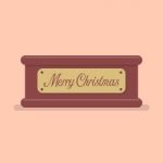 Merry Christmas Tag Label Stock Photo