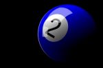 Billiard Ball Isolated On Black Stock Photo