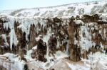 Frozen Waterfall Near Vik Iceland Stock Photo