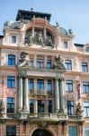 Ornate Apartment Block And Shops Adjacent To Wenceslas Square In Stock Photo