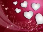 Hearts Background Represents Love Template And Valentine Stock Photo