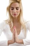 young Woman Practicing Yoga Stock Photo