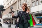 Beauty Teenager Taking A Selfie Stock Photo