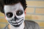 Portrait Of A Creepy Skeleton Guy (carnival Face Painting) Stock Photo