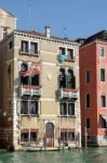 Boat Moored In Venice Stock Photo