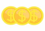 Dollar Coins Stock Photo