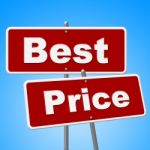 Best Price Signs Means Promotion Placard And Sales Stock Photo