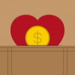 Love Heart Money  Illustration Stock Photo