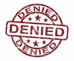 Denied Stamp Stock Photo