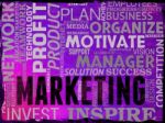 Marketing Words Shows Promotions Seo And Sem Stock Photo