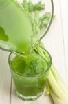 Green Vegetable Juice Stock Photo