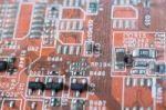 Circuit Electrode Nick Precise Details Stock Photo