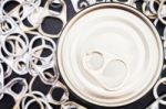 Ring Pull Cans Opener Background Stock Photo