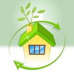 House Eco Indicates Earth Day And Building Stock Photo