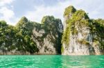 Beautiful Island And Green Lake ( Guilin Of Thailand ) Stock Photo