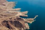 Aerial View Of Lake Mead Stock Photo