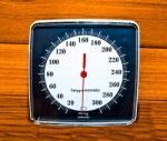 The Sphygmomanometer On Wood Wall Stock Photo