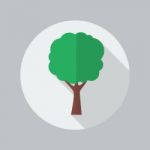 Eco Flat Icon. Tree Stock Photo