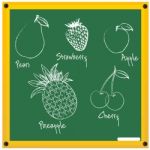 Fruits Sketch Stock Photo