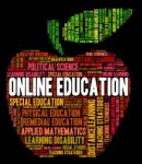 Online Education Shows World Wide Web And College Stock Photo