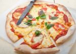 Italian Pizza Margherita Stock Photo