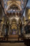 Interior View Of Salisbury Cathedral Stock Photo