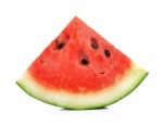 Slice Of Water Melon On A White Background Stock Photo
