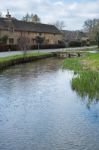 Scenic View Of Lower Slaughter Village In The Cotswolds Stock Photo