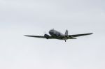 Douglas C-47a Skytrain N147dc Flying Over Shoreham Airfield Stock Photo