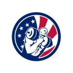 American Gym Circuit Usa Flag Icon Stock Photo