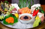 Fresh Sushi Choice Combination Assortment Selection Stock Photo