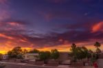 Sunset In Yuma Arizona Stock Photo