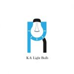 K-letter/alphabet Icon And Light Bulb Abstract Logo Design Stock Photo