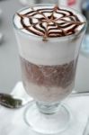 Hot Chocolate Italian Style In Sarnico Stock Photo