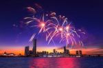 Seoul International Fireworks Festival In Korea Stock Photo