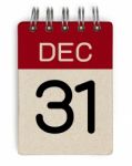 31 Dec Calendar Stock Photo