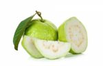 Guava Fruit Isolated On The White Background Stock Photo