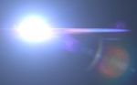 Abstract Lens Flare Light Over Black Background Stock Photo